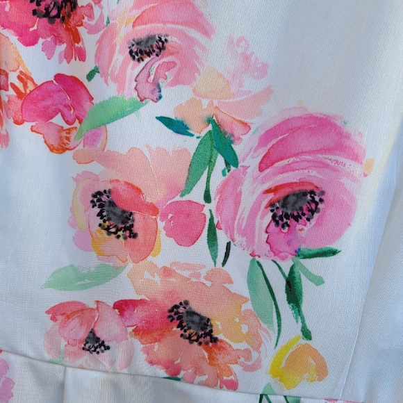 Modcloth | Hotline Watercolor Pink Spring Floral A-line Tulle Dress Plus Size 3X - Picture 6 of 16